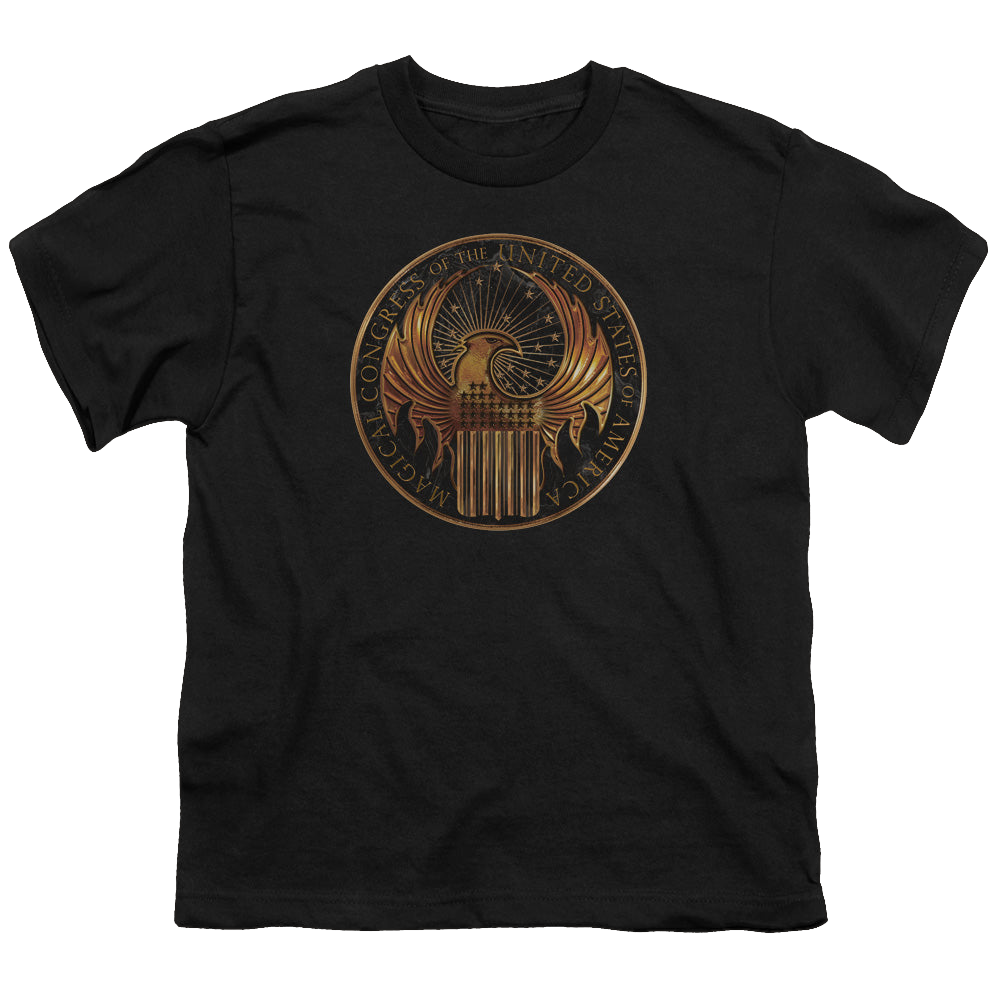 Fantastic Beasts and Where to Find Them Magical Congress Crest - Youth Shirt Youth T-Shirt (Ages 8-12) Fantastic Beasts   