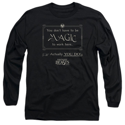 Fantastic Beasts Magic To Work Here - Men's Long Sleeve T-Shirt Men's Long Sleeve T-Shirt Fantastic Beasts   