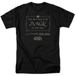 Fantastic Beasts Magic To Work Here - Men's Regular Fit T-Shirt Men's Regular Fit T-Shirt Fantastic Beasts   