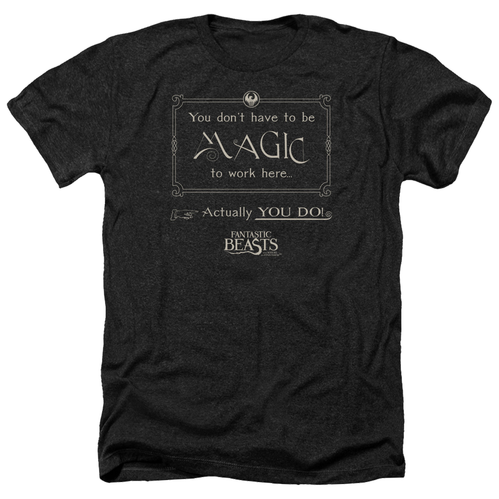 Fantastic Beasts Magic To Work Here - Men's Heather T-Shirt Men's Heather T-Shirt Fantastic Beasts   