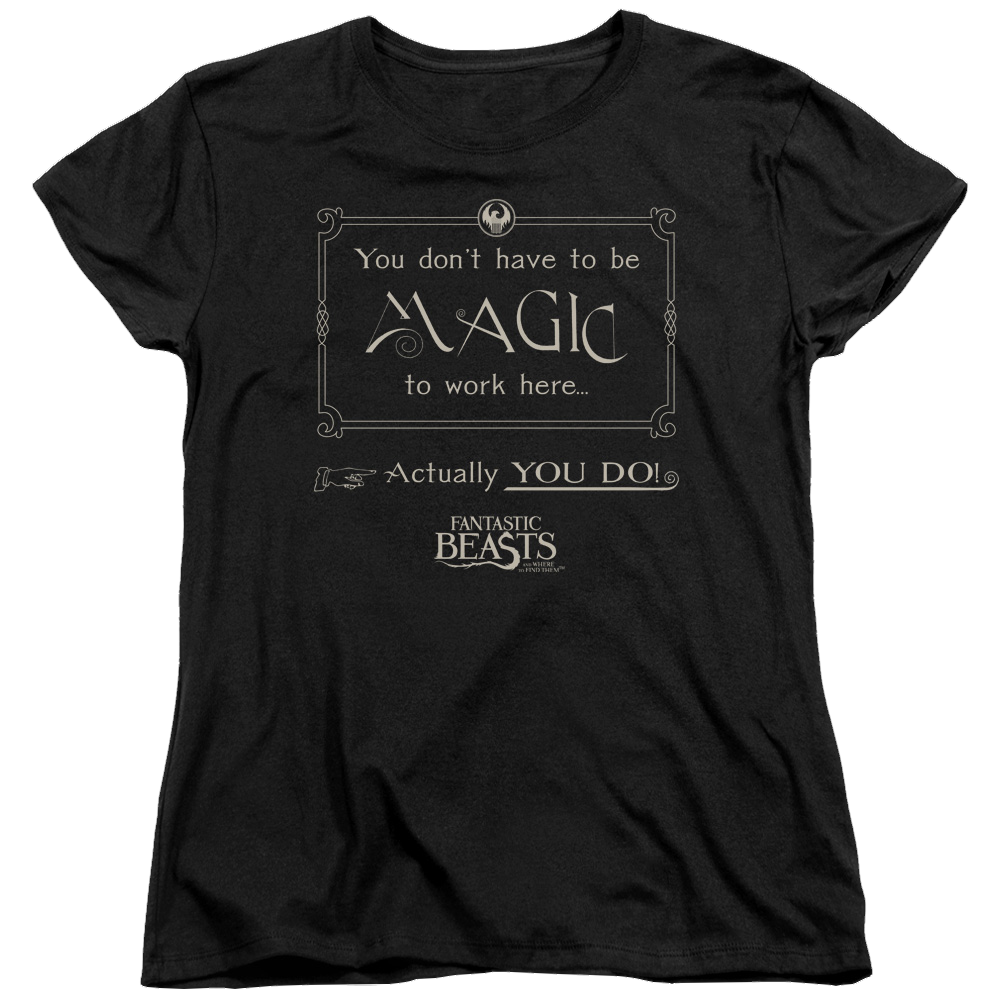 Fantastic Beasts Magic To Work Here - Women's T-Shirt Women's T-Shirt Fantastic Beasts   