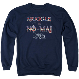 Fantastic Beasts Uk Us No Maj - Men's Crewneck Sweatshirt Men's Crewneck Sweatshirt Fantastic Beasts   