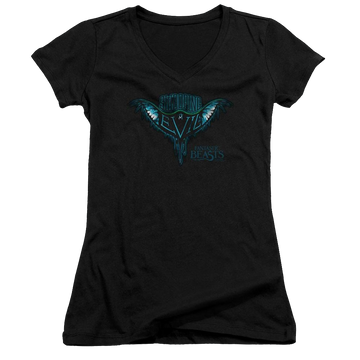 Fantastic Beasts Swooping Evil - Juniors V-Neck T-Shirt Juniors V-Neck T-Shirt Fantastic Beasts   