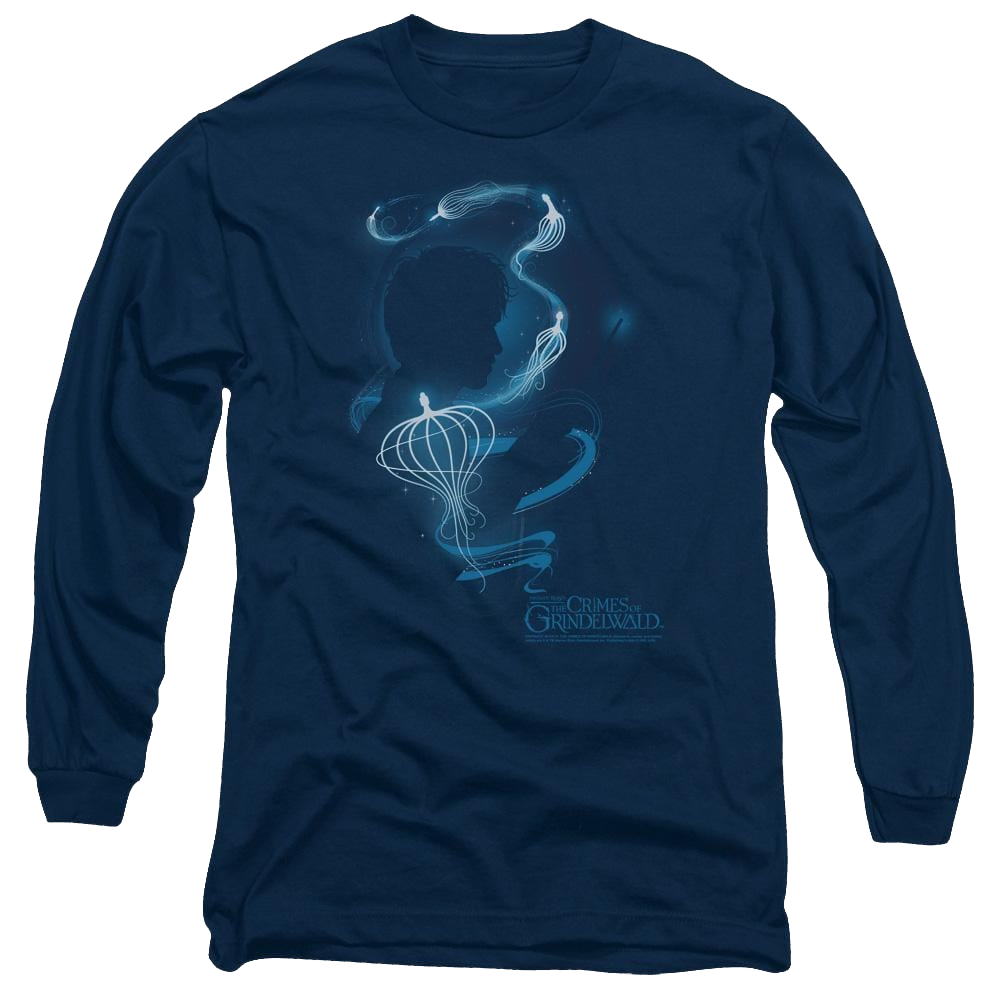 Fantastic Beasts And The Crimes Of Grindlewald Newt Silhouette - Men's Long Sleeve T-Shirt Men's Long Sleeve T-Shirt Fantastic Beasts   