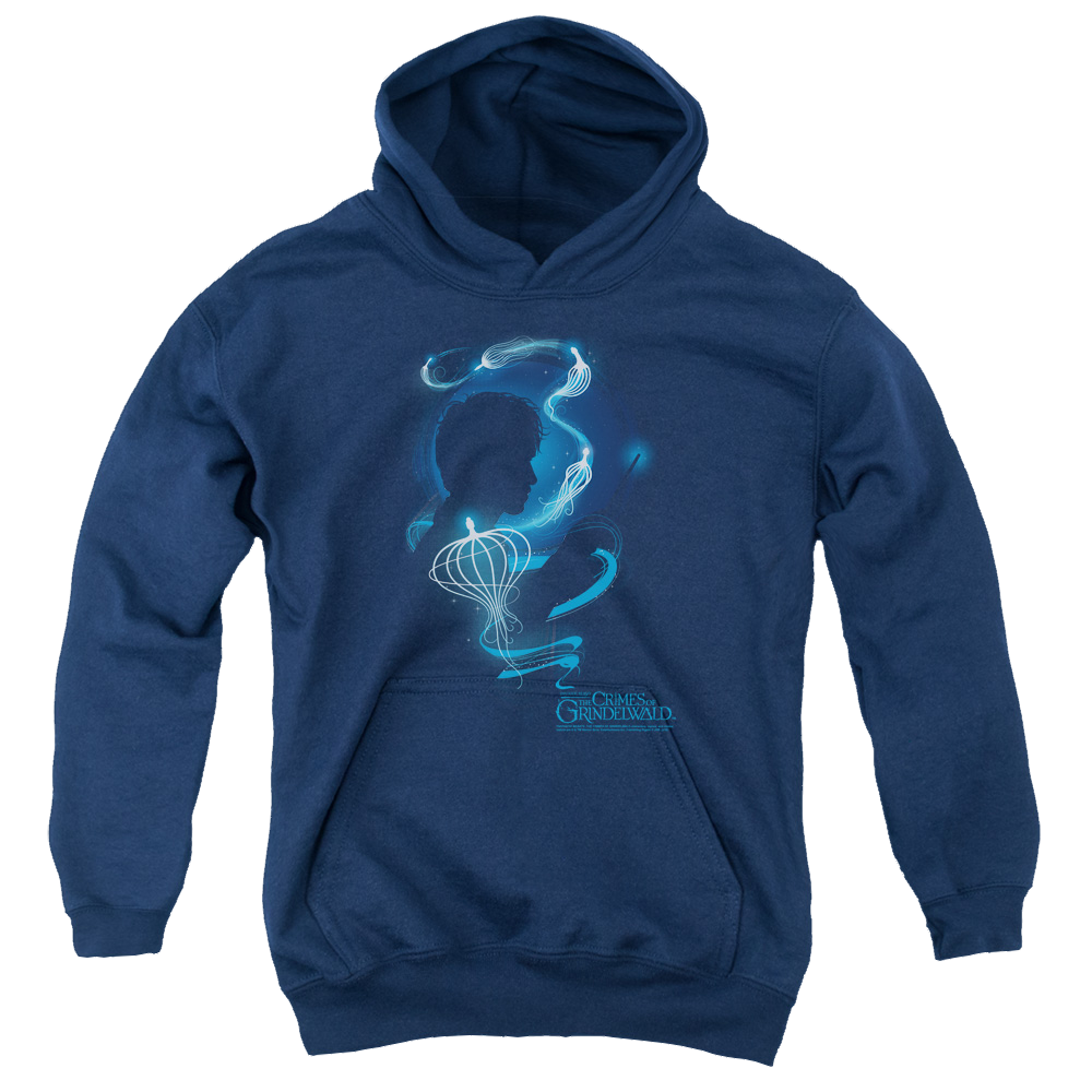 Fantastic Beasts And The Crimes Of Grindlewald Newt Silhouette - Youth Hoodie Youth Hoodie (Ages 8-12) Fantastic Beasts   