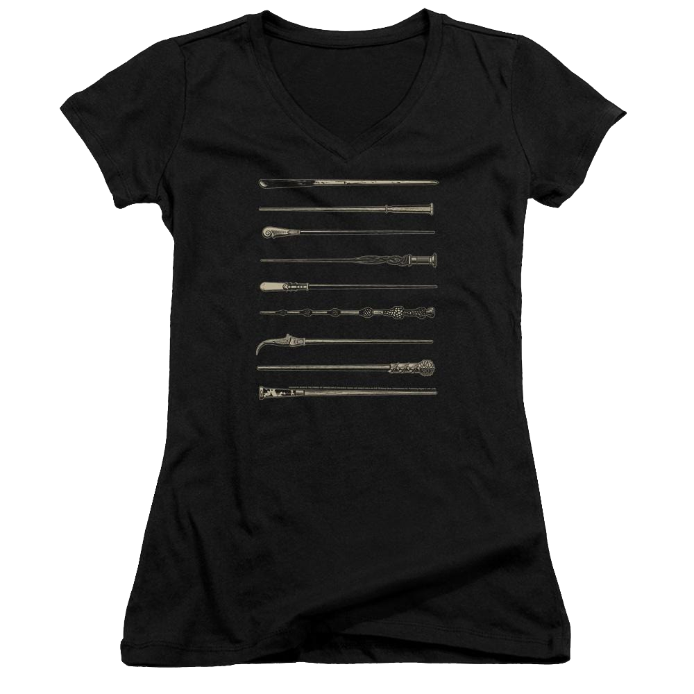 Fantastic Beasts And The Crimes Of Grindlewald Wands - Juniors V-Neck T-Shirt Juniors V-Neck T-Shirt Fantastic Beasts   