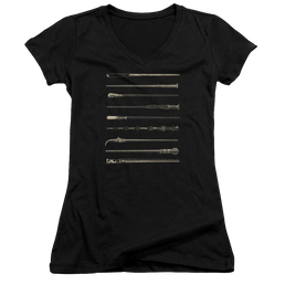 Fantastic Beasts And The Crimes Of Grindlewald Wands - Juniors V-Neck T-Shirt Juniors V-Neck T-Shirt Fantastic Beasts   