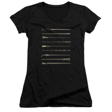 Fantastic Beasts And The Crimes Of Grindlewald Wands - Juniors V-Neck T-Shirt Juniors V-Neck T-Shirt Fantastic Beasts   