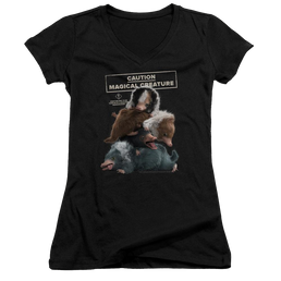 Fantastic Beasts And The Crimes Of Grindlewald Cuddle Puddle - Juniors V-Neck T-Shirt Juniors V-Neck T-Shirt Fantastic Beasts   
