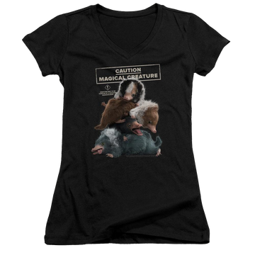 Fantastic Beasts And The Crimes Of Grindlewald Cuddle Puddle - Juniors V-Neck T-Shirt Juniors V-Neck T-Shirt Fantastic Beasts   