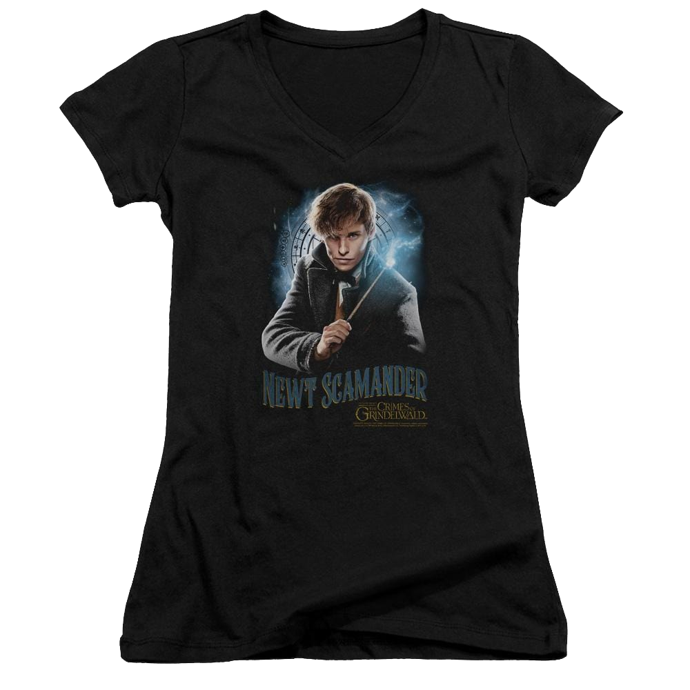 Fantastic Beasts And The Crimes Of Grindlewald Scamander Monogram - Juniors V-Neck T-Shirt Juniors V-Neck T-Shirt Fantastic Beasts   