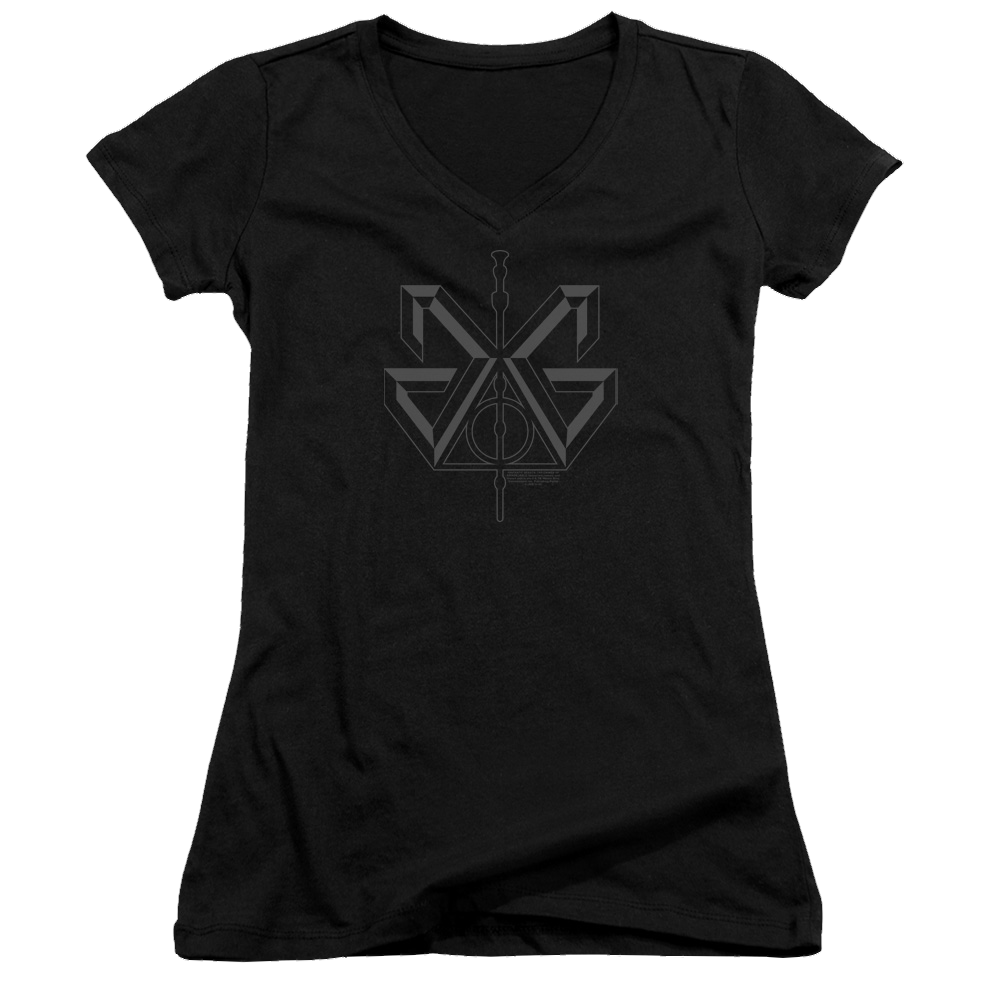 Fantastic Beasts And The Crimes Of Grindlewald Grindelwald Sigil - Juniors V-Neck T-Shirt Juniors V-Neck T-Shirt Fantastic Beasts   