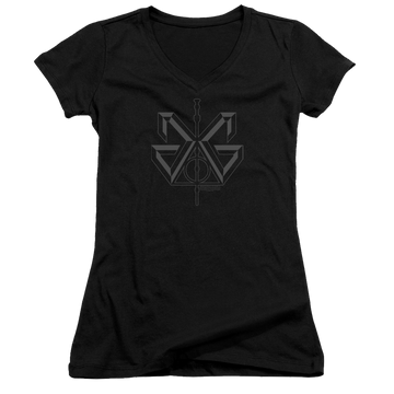 Fantastic Beasts And The Crimes Of Grindlewald Grindelwald Sigil - Juniors V-Neck T-Shirt Juniors V-Neck T-Shirt Fantastic Beasts   