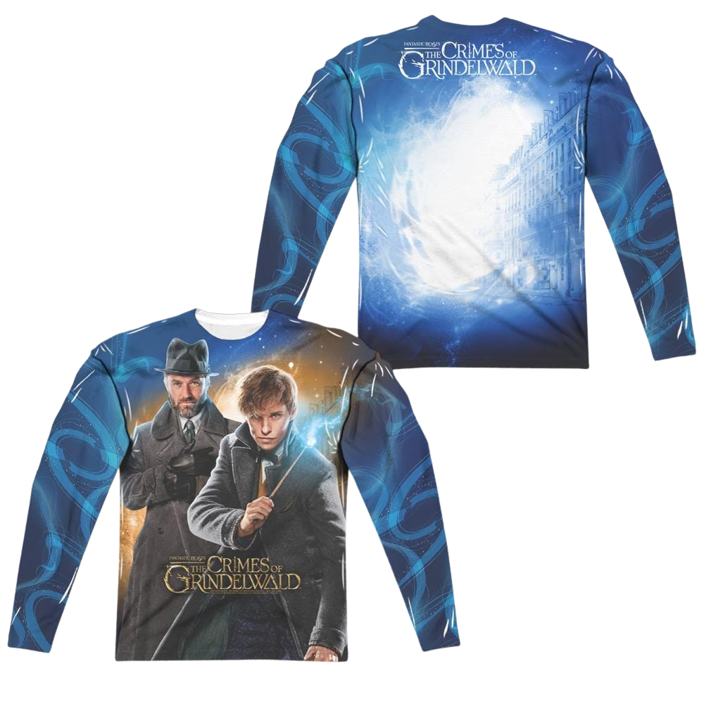 Fantastic Beasts and the Crimes of Grindlewald Team Up (Front/Back Print) - Men's All-Over Print Long Sleeve Men's All-Over Print Long Sleeve Fantastic Beasts   