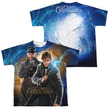 Fantastic Beasts and the Crimes of Grindlewald Team Up youth all-over print t-shirt for ages 8 to 12