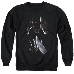 Freddy Vs Jason Face Off - Men's Crewneck Sweatshirt Men's Crewneck Sweatshirt Freddy vs Jason   