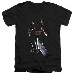 Freddy Vs Jason Face Off - Men's V-Neck T-Shirt Men's V-Neck T-Shirt Freddy vs Jason   