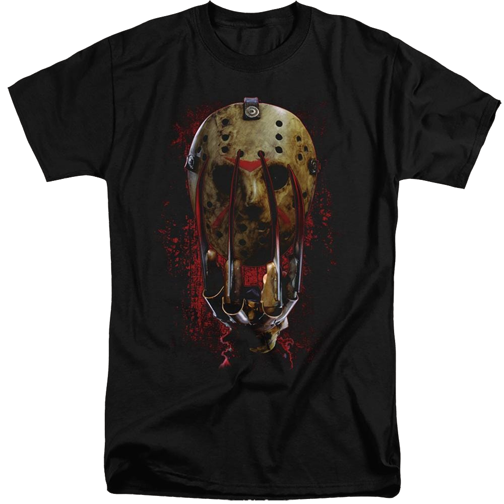 Freddy Vs Jason Mask And Claws - Men's Tall Fit T-Shirt Men's Tall Fit T-Shirt Freddy vs Jason   