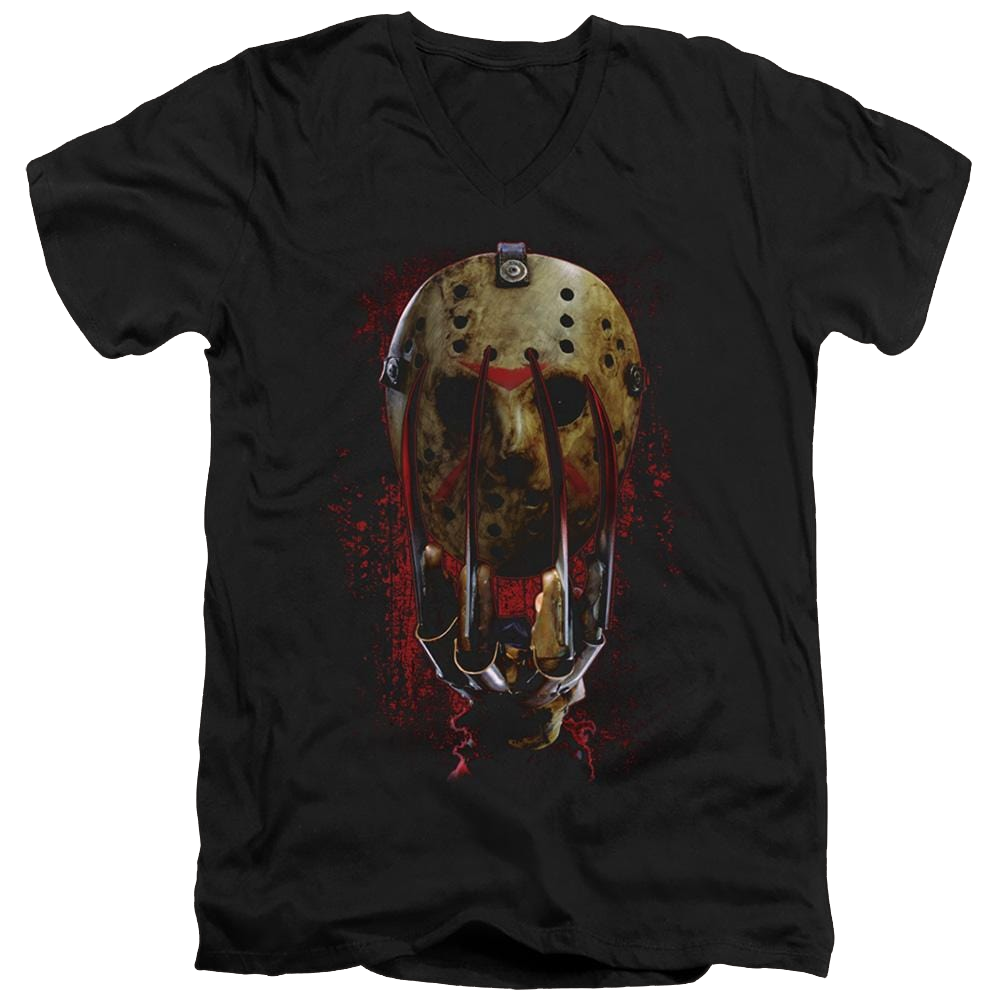 Freddy Vs Jason Mask And Claws - Men's V-Neck T-Shirt Men's V-Neck T-Shirt Freddy vs Jason   