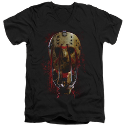 Freddy Vs Jason Mask And Claws - Men's V-Neck T-Shirt Men's V-Neck T-Shirt Freddy vs Jason   