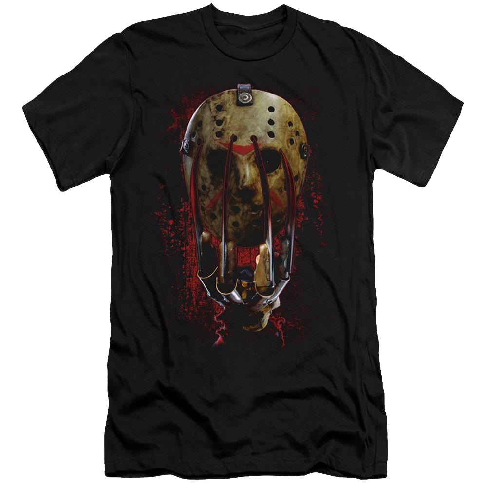 Freddy Vs Jason Mask And Claws - Men's Premium Slim Fit T-Shirt Men's Premium Slim Fit T-Shirt Freddy vs Jason   