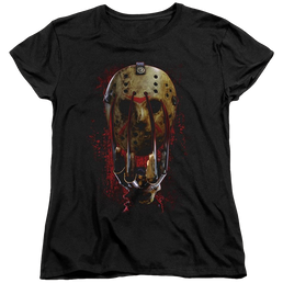 Freddy Vs Jason Mask And Claws - Women's T-Shirt Women's T-Shirt Freddy vs Jason   