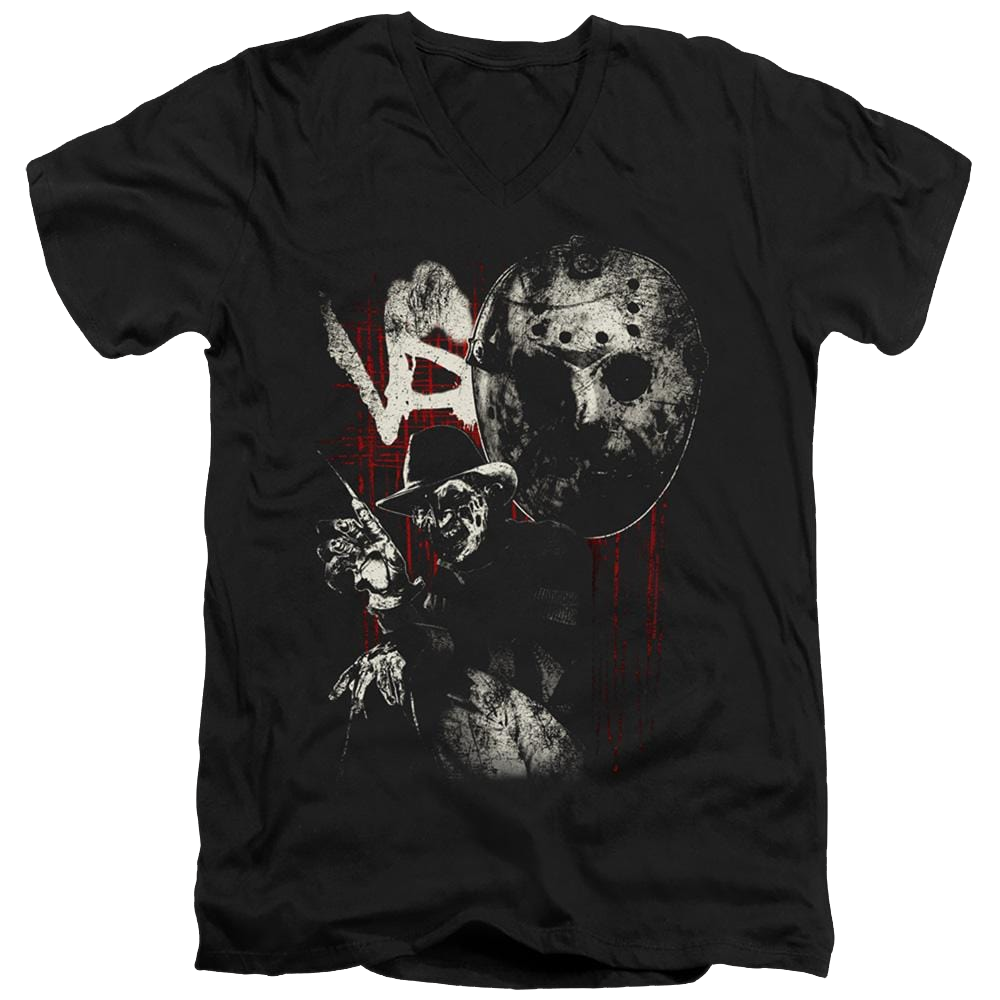 Freddy Vs Jason Scratches - Men's V-Neck T-Shirt Men's V-Neck T-Shirt Freddy vs Jason   