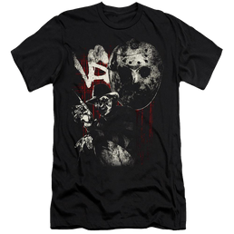 Freddy Vs Jason Scratches - Men's Premium Slim Fit T-Shirt Men's Premium Slim Fit T-Shirt Freddy vs Jason   