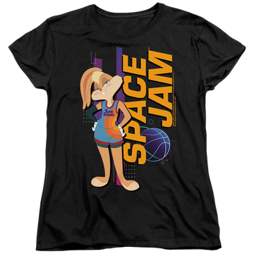 Black women's t-shirt with Space Jam - A New Legacy Lola Standing graphic