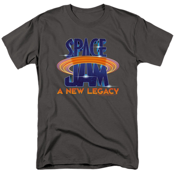 Charcoal men's regular fit t-shirt with Space Jam - A New Legacy Space Jam 2 Logo graphic