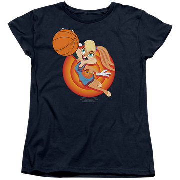 Navy women's t-shirt with Space Jam - A New Legacy Lola Slam graphic