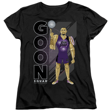 Black women's t-shirt with Space Jam - A New Legacy Goon Squad Chronos graphic