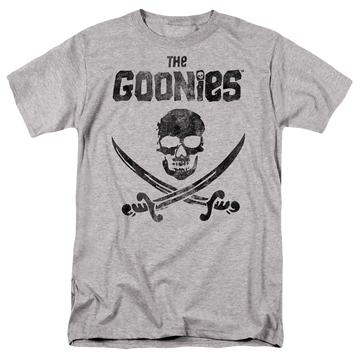 Athletic heather men's regular fit t-shirt with The Goonies Flag 2 graphic