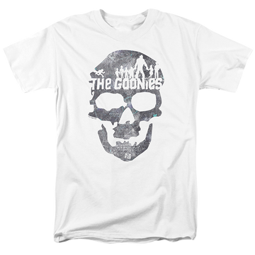 White men's regular fit t-shirt with The Goonies Skull 2 graphic