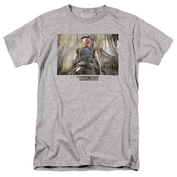 Athletic heather men's regular fit t-shirt with The Goonies Sloth 1 graphic