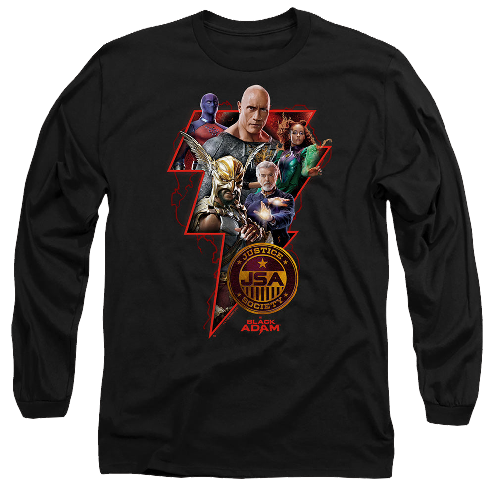 Black Adam Black Adam Character Bolt - Men's Long Sleeve T-Shirt Men's Long Sleeve T-Shirt Black Adam   