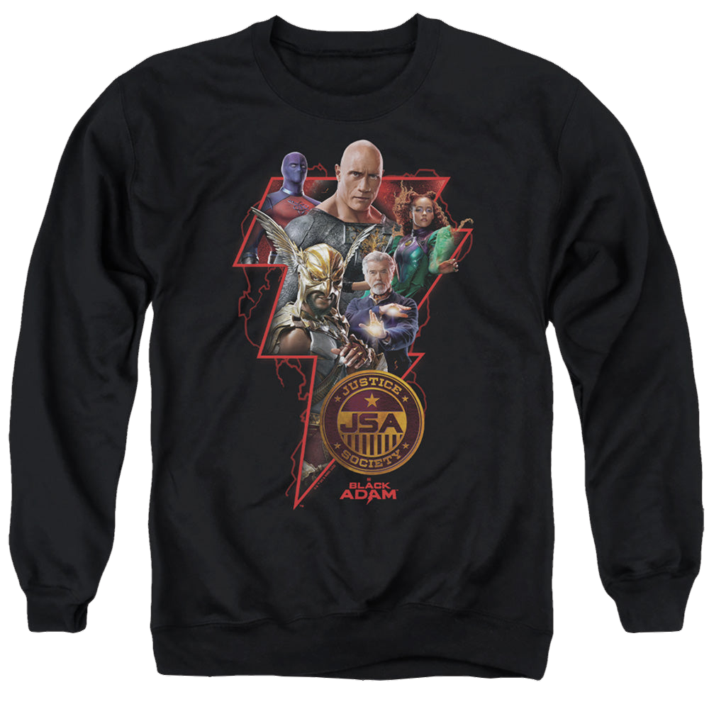 Black Adam Black Adam Character Bolt - Men's Crewneck Sweatshirt Men's Crewneck Sweatshirt Black Adam   