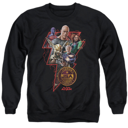 Black Adam Black Adam Character Bolt - Men's Crewneck Sweatshirt Men's Crewneck Sweatshirt Black Adam   