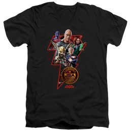 Black Adam Black Adam Character Bolt - Men's V-Neck T-Shirt Men's V-Neck T-Shirt Black Adam   