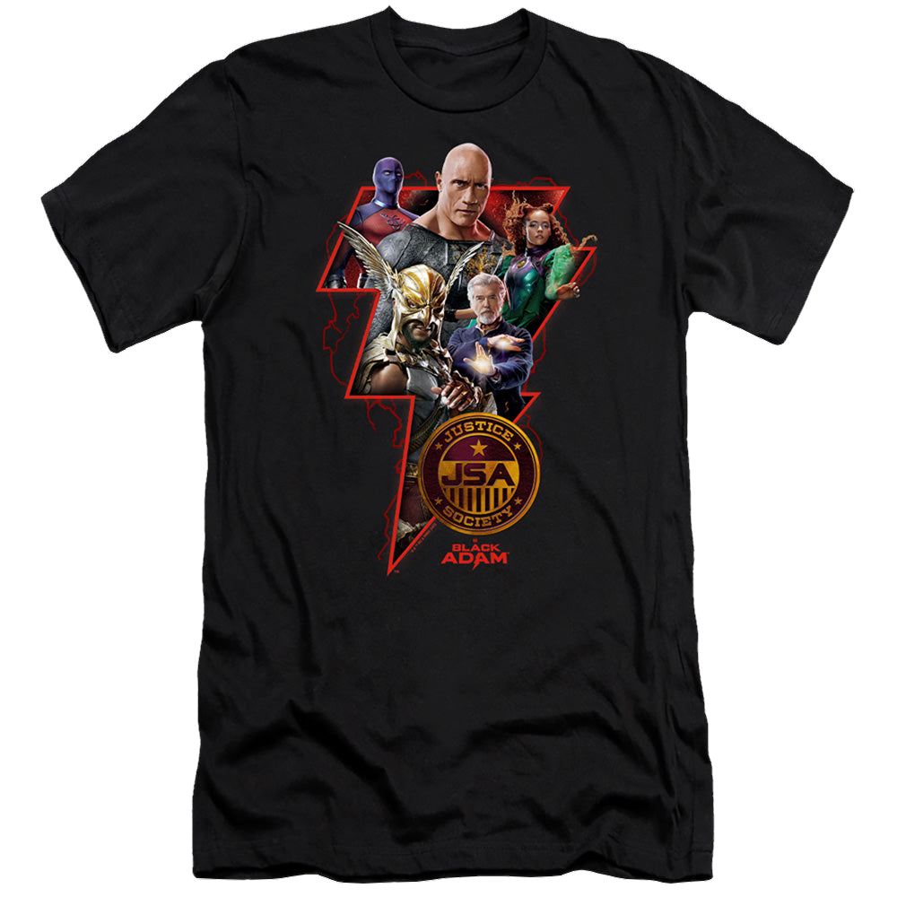 Black Adam Black Adam Character Bolt - Men's Premium Slim Fit T-Shirt Men's Premium Slim Fit T-Shirt Black Adam   