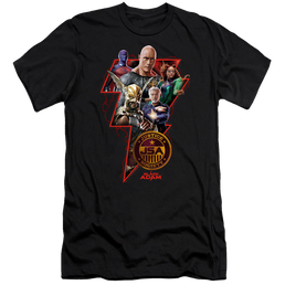 Black Adam Black Adam Character Bolt - Men's Premium Slim Fit T-Shirt Men's Premium Slim Fit T-Shirt Black Adam   