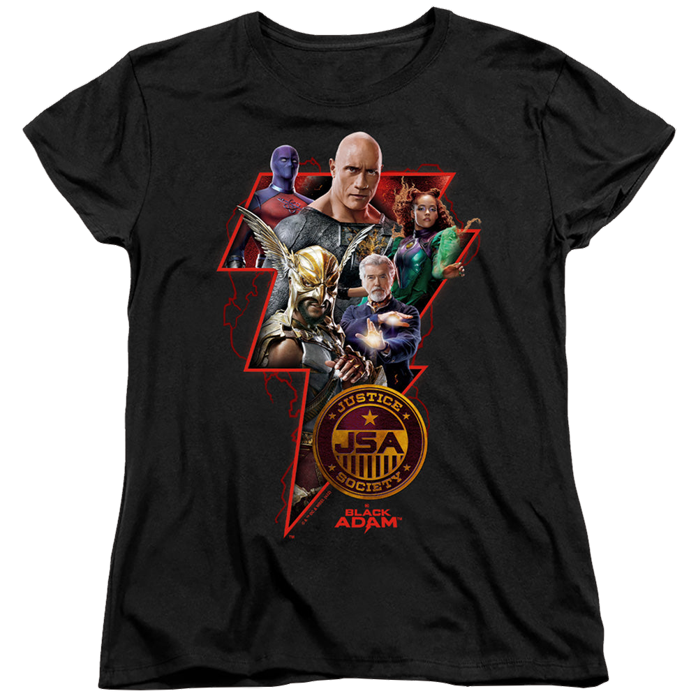 Black Adam Black Adam Character Bolt - Women's T-Shirt Women's T-Shirt Black Adam   