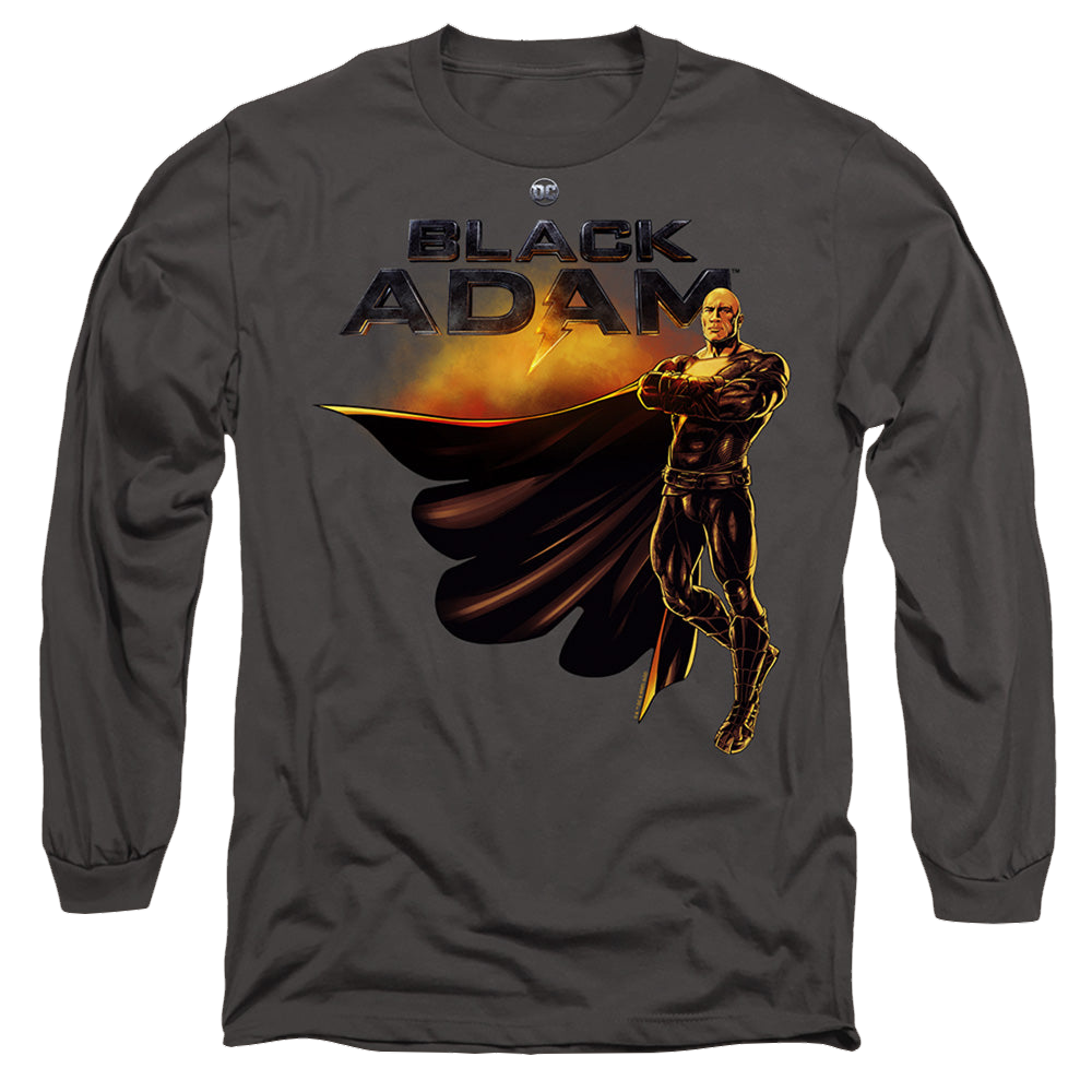 Black Adam Black Adam Logo With Character - Men's Long Sleeve T-Shirt Men's Long Sleeve T-Shirt Black Adam   