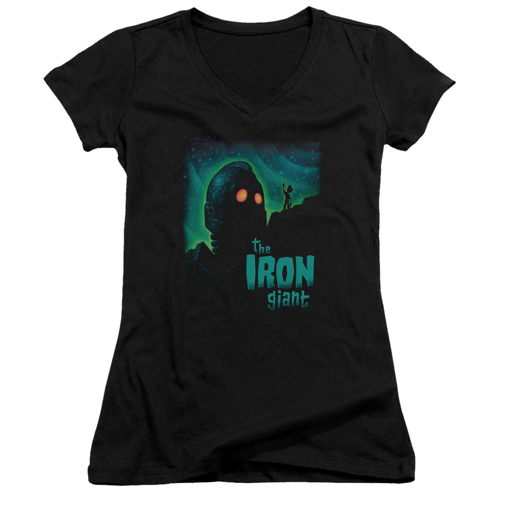 Iron Giant, The Look To The Stars - Juniors V-Neck T-Shirt Juniors V-Neck T-Shirt The Iron Giant   