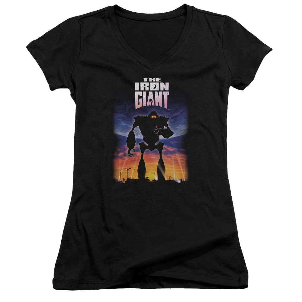 Iron Giant, The Poster - Juniors V-Neck T-Shirt Juniors V-Neck T-Shirt The Iron Giant   