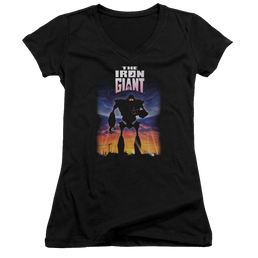 Iron Giant, The Poster - Juniors V-Neck T-Shirt Juniors V-Neck T-Shirt The Iron Giant   