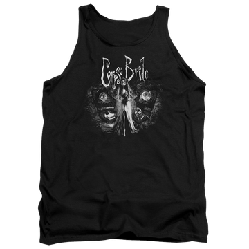 Black men's tank with Corpse Bride Bride To Be graphic