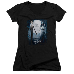 Corpse Bride Poster - Juniors V-Neck T-Shirt Juniors V-Neck T-Shirt Corpse Bride   