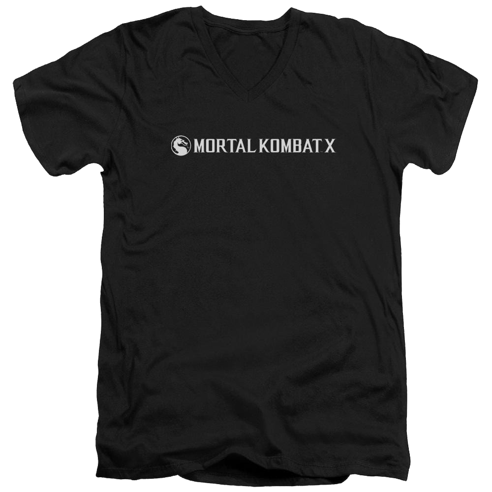 Mortal Kombat Horizontal Logo Men's V-Neck T-Shirt Men's V-Neck T-Shirt Mortal Kombat   