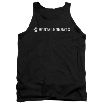 Black men's tank with Mortal Kombat Horizontal Logo graphic